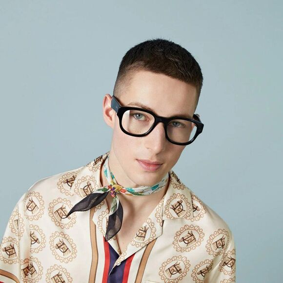 NEW Gucci GG1428O 004 Black Square Men Eyeglasses GG 1428O - Picture 5 of 13